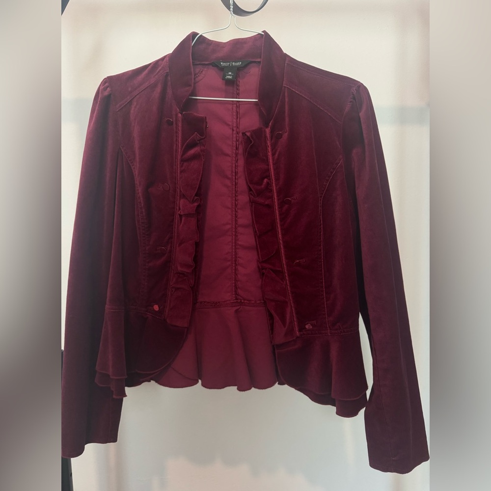 White House Black Market Womens Velvet Blazer (size 10)